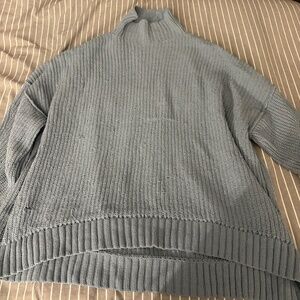 Women's Size L Aerie Light Blue Mock-neck Sweater